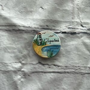 Hand-Painted Virginia Beach Magnet - Multicolor